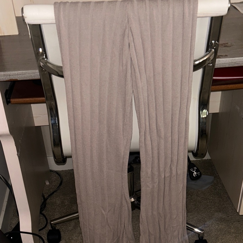 H&M Ribbed Knit Sweater in Taupe